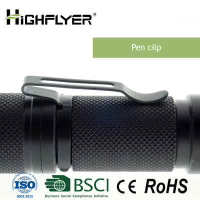 XPE Glow Button Micro Usb Rechargeable Flashlight , LED Focus Beam Flashlight