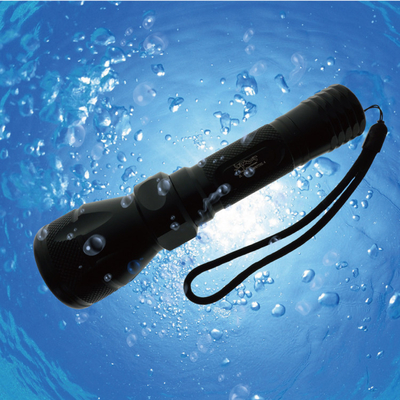 Tough Handheld 	Diving LED Flashlight 600 Lumens With Push Button Switch