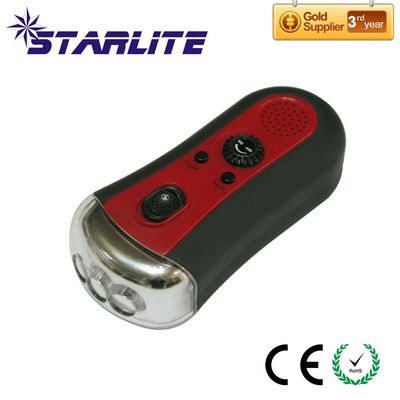 Dynamo Hand Crank Emergency Flashlight High Brightness With FM Radio