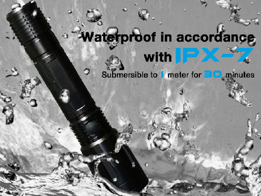 High Power Law Enforcement Tactical Flashlight IPX7 Water Resistance