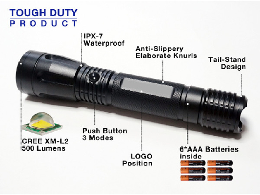 Electric HA III Portable Camping LED Flashlight Military Tactical Strobe Function