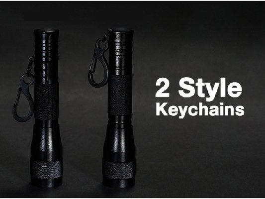Pocket Warm White Led Flashlight , Zoom Keychain Super Bright Flashlight