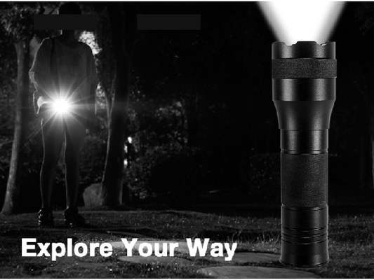 EDC Waterproof Handheld Led Flashlight 164 Lumens Aluminum Alloy Material