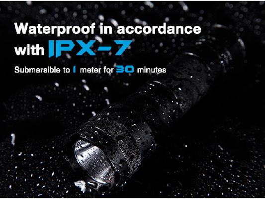 EDC Waterproof Handheld Led Flashlight 164 Lumens Aluminum Alloy Material