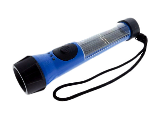 100 Lumen Solar Powered Flashlight , ABS Plastic Led Flashlight Torch