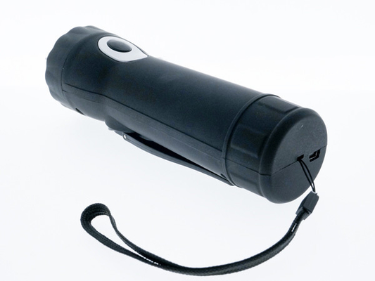 0.5W LED Dynamo Hand Crank Flashlight Touch Black Color Illumination Function