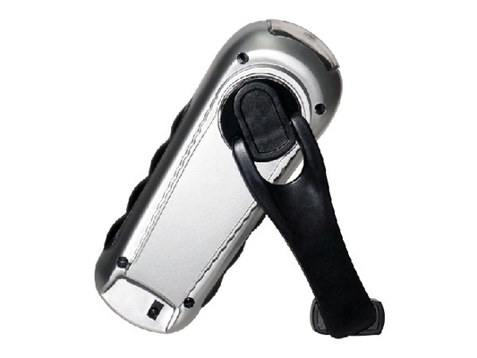 Rechargeable Self Charging Led Dynamo Flashlight , Plastic Dynamo Crank Flashlight