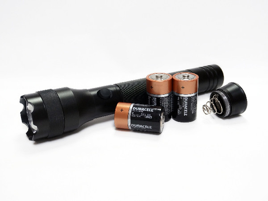 Aluminium Alloy Cree LED Security Flashlight 1500 Lumen Black Shell Color