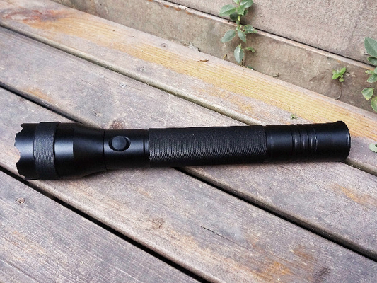 Waterproof Push Button Led Flashlight , Window Break 1500lm Flashlight Torch Light