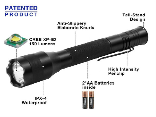 150 Lumens Stylus Led Flashlight , High Brightness Led Pocket Pen Light