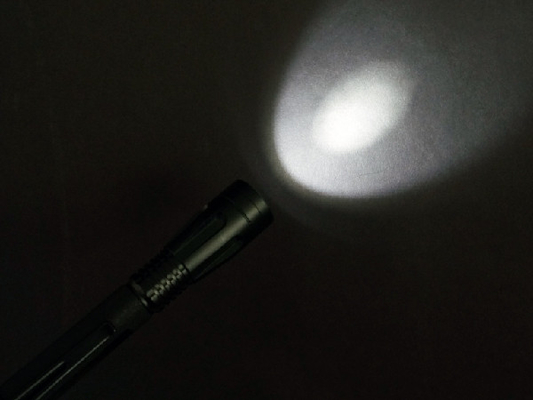 2aaa Engraved  LED Pen Flashlight Flat Lens Type Aluminum Alloy Body Material