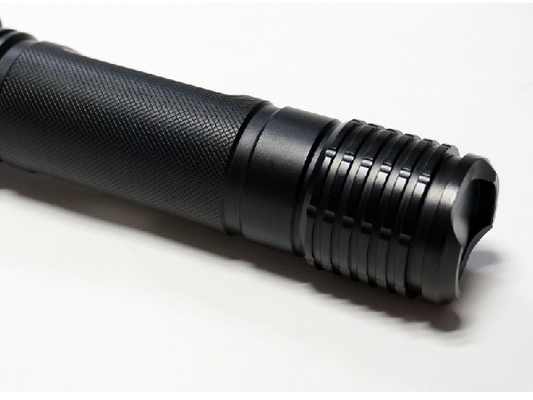 IPX7 Aircraft Led Camping Flashlight , Black Led Flashlight For Camping