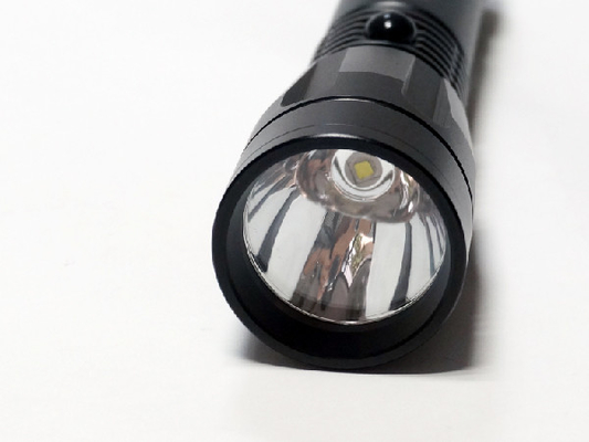 IPX7 Aircraft Led Camping Flashlight , Black Led Flashlight For Camping