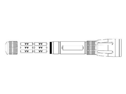 High Power Police Security Flashlight , Customized Tactical Police Flashlight