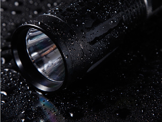 Camping Military Tactical Torch , Push Button Tactical Strobe Flashlight