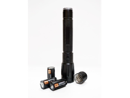 800LM Large Law Enforcement Flashlight Lightweight With 9 Volt Battery