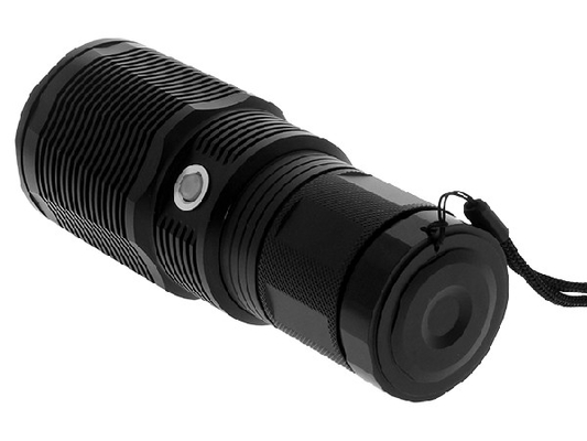 High Performance Rechargeable LED Flashlight Extreme Bright 4 * 18650 Batteries