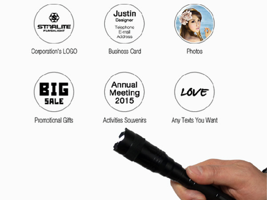 1.3W High Intensity Led Flashlight , Flashlight Led Torch Tail Stand Design