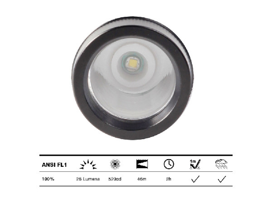 Cree Pocket Outdoor LED Flashlight Torch 6400K 46m Beam Distance Pencil Shape