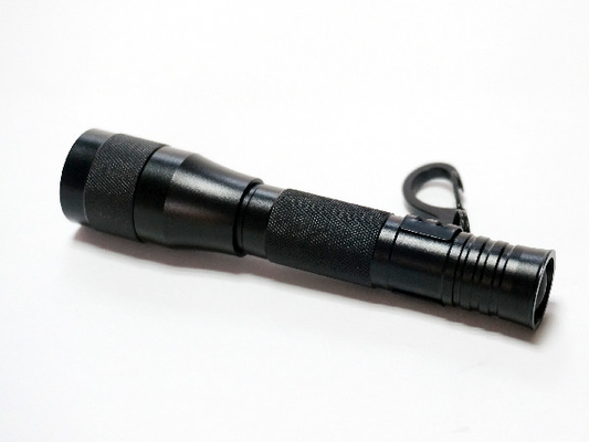 Small Bright Outdoor LED Flashlight Keychain Aluminum Alloy Material Black Color
