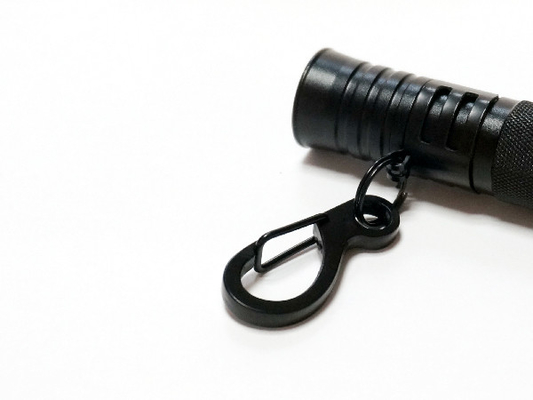 Small Bright Outdoor LED Flashlight Keychain Aluminum Alloy Material Black Color